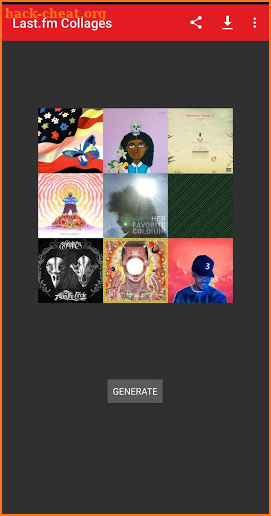 Last.fm Collage Generator screenshot