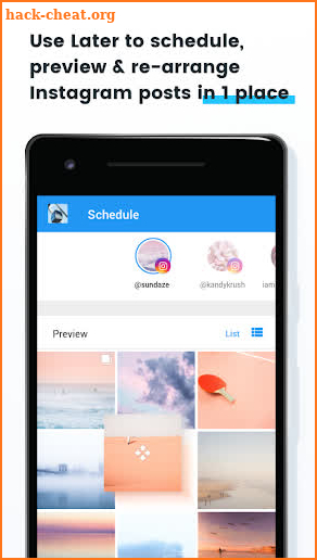 Later - Schedule for Instagram screenshot
