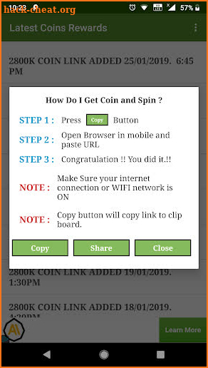 Latest Coins Rewads screenshot