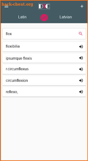 Latin - Latvian Dictionary (Dic1) screenshot