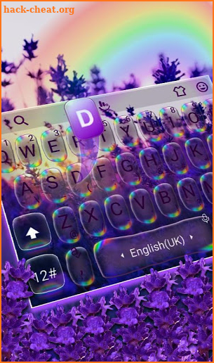 Lavender Shimmer Keyboard Theme screenshot