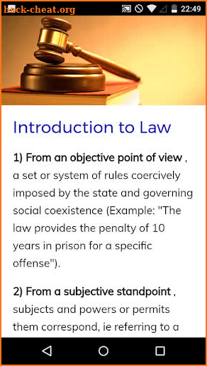 Law Course screenshot