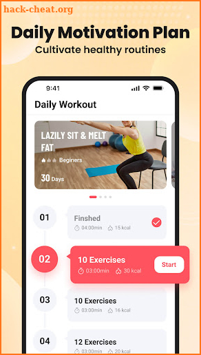 Lazy exercise at home screenshot