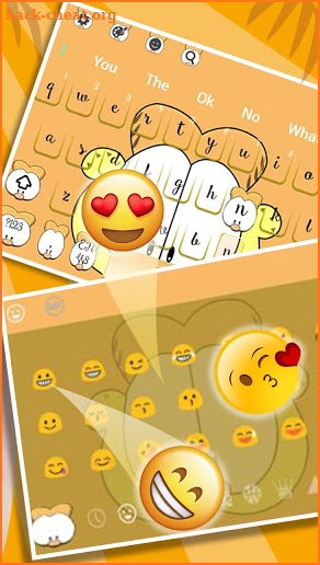 Lazy Orange Cat Keyboard Theme screenshot