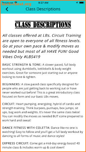 LBs Circuit Training screenshot