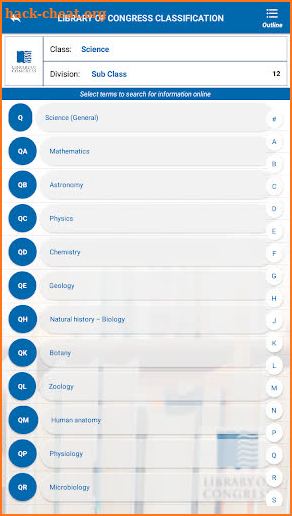 LC Classification screenshot