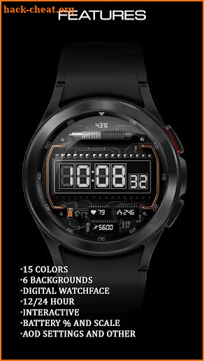 LCD Digital watchface screenshot