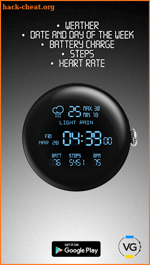 LCD Watch face screenshot