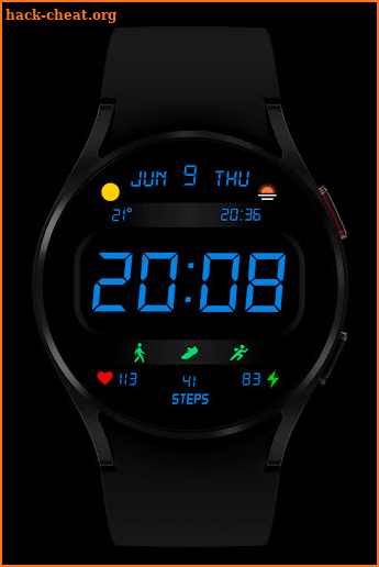 LCD Watch Face Wear OS screenshot