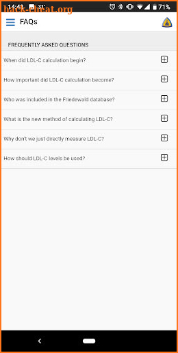 LDL Cholesterol Calculator screenshot