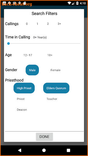 LDS Callings Tools screenshot