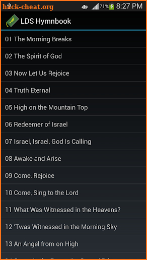 LDS Hymnbook screenshot