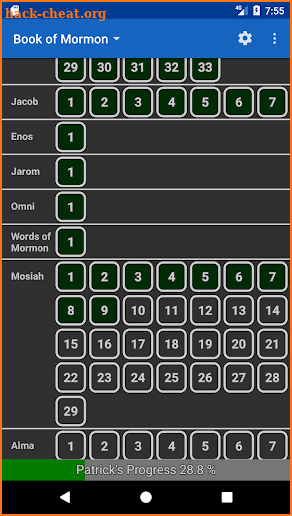 LDS Reading Chart screenshot