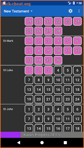 LDS Reading Chart screenshot