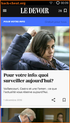 Le Devoir mobile screenshot