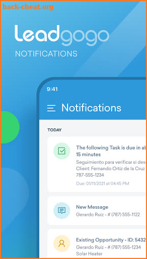 Leadgogo Notifications screenshot