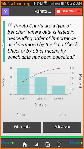 Lean Pareto Chart screenshot