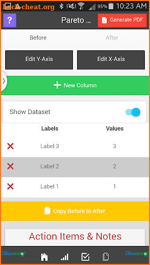 Lean Pareto Chart screenshot