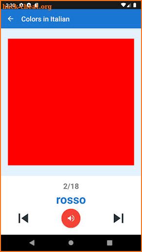 Learn Colors in Italian screenshot
