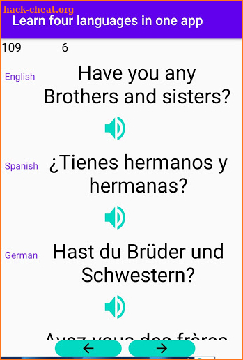 Learn Four Language(English,French,Spanish,German) screenshot