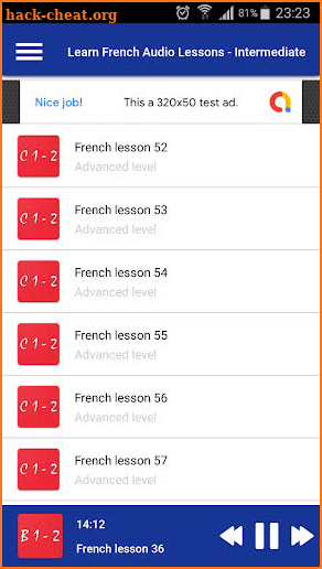 Learn French - Free Audio Lessons screenshot