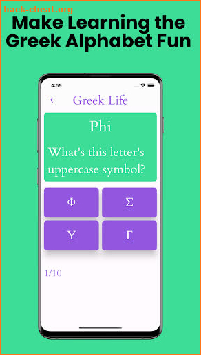 Learn Greek Alphabet App screenshot