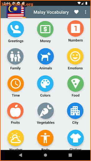 Learn malay words and vocabulary screenshot