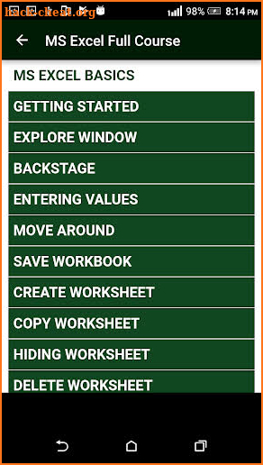 Learn MS Excel (Basic & Advance Course) screenshot