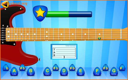 Learn music notes on your Guitar Fretboard screenshot