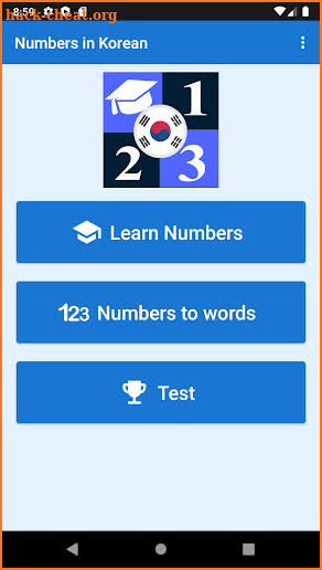 Learn numbers in Korean screenshot