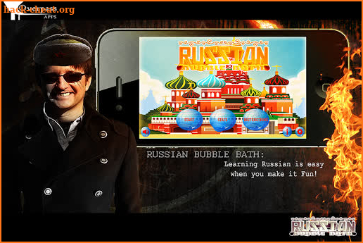 Learn Russian Bubble Bath Game screenshot