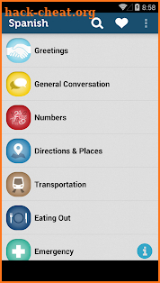 Learn Spanish Phrasebook Pro screenshot