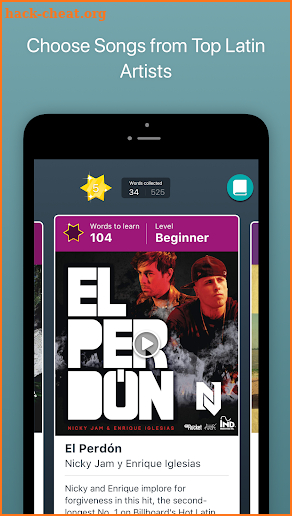 Learn Spanish with Lirica: Music Language Learning screenshot