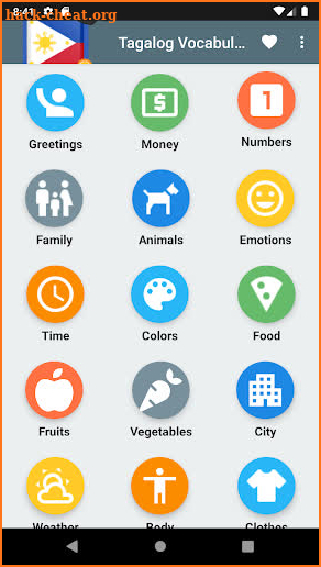 Learn tagalog words and vocabulary screenshot