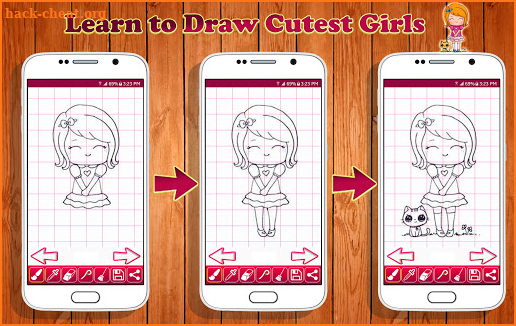 Learn to Draw Cutest Girls screenshot