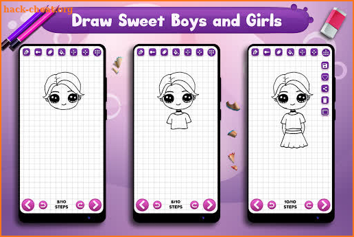 Learn to Draw Sweet Boys & Cute Girls screenshot