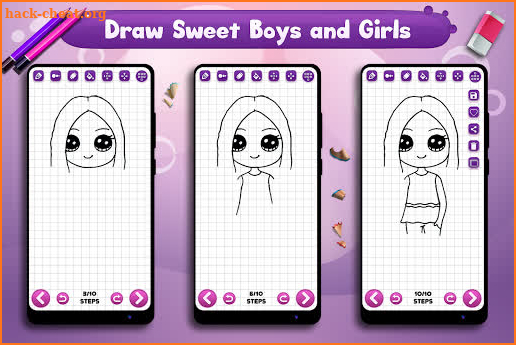 Learn to Draw Sweet Boys & Cute Girls screenshot