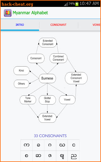 Learning Burmese screenshot