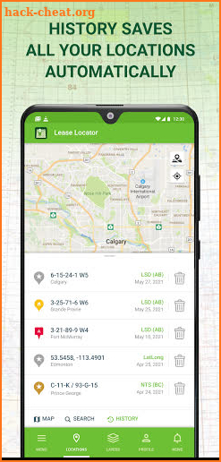 Lease Locator Oilfield LSD GPS screenshot