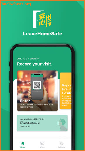 LeaveHomeSafe screenshot