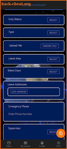 LeaveWeb Mobile screenshot