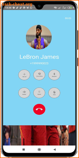 LeBron James Fake video call screenshot