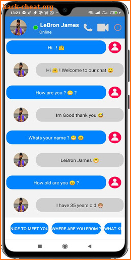 LeBron James Fake video call screenshot