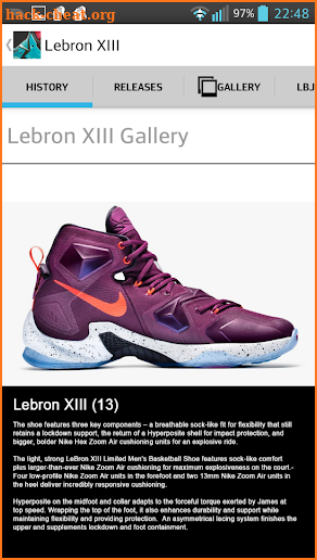 Lebron James Shoes - Releases screenshot