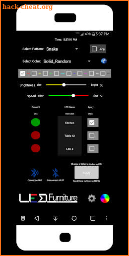 L.E.D. Furniture Remote screenshot