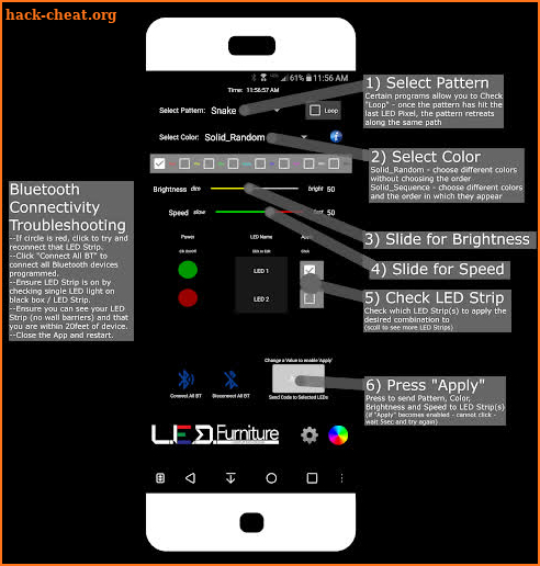 L.E.D. Furniture Remote screenshot