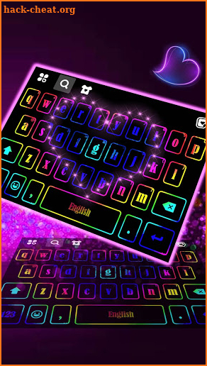 LED Heart Live Keyboard Background screenshot