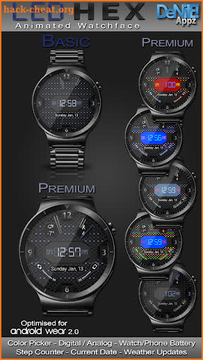 LED Hex HD Watch Face screenshot