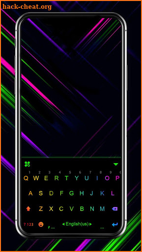 Led Neon Black Keyboard Theme screenshot