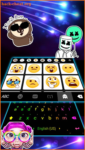 LED Pastel Keyboard Background screenshot